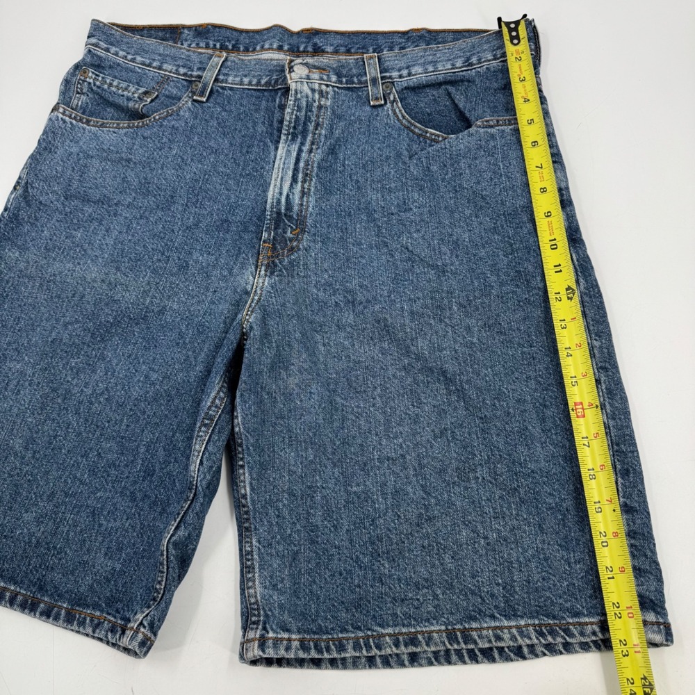 Levi's 550 Men's Relaxed Fit Denim Jean Shorts Blue Size 38 Y2K Baggy‎ - Picture 3 of 13